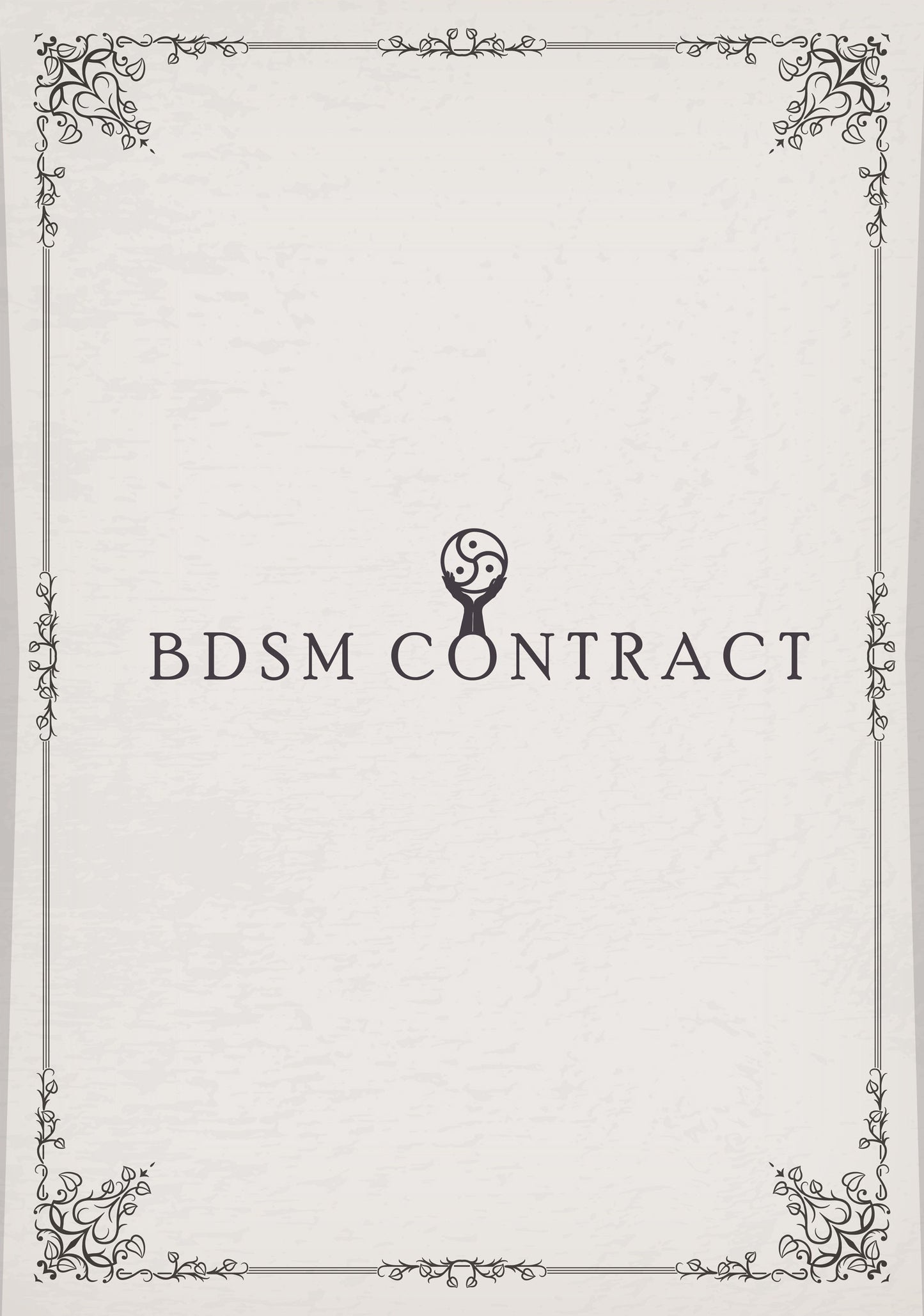 BDSM Contract Roman Elegance