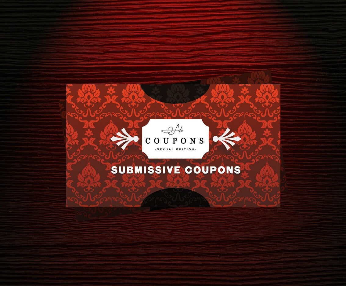 Kink Coupons Submissive "Sexual Edition" Red Design - Kinky, Roleplay, Submissive, Voucher, Coupon