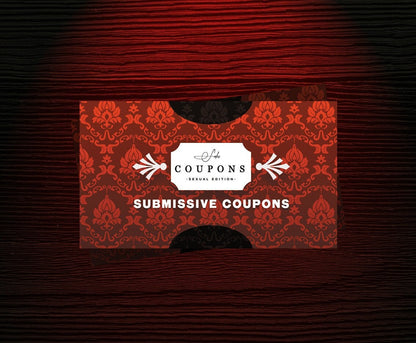 Kink Coupons Submissive "Sexual Edition" Red Design - Kinky, Roleplay, Submissive, Voucher, Coupon