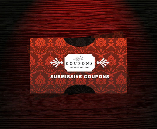 Kink Coupons Submissive "Sexual Edition" Red Design - Kinky, Roleplay, Submissive, Voucher, Coupon