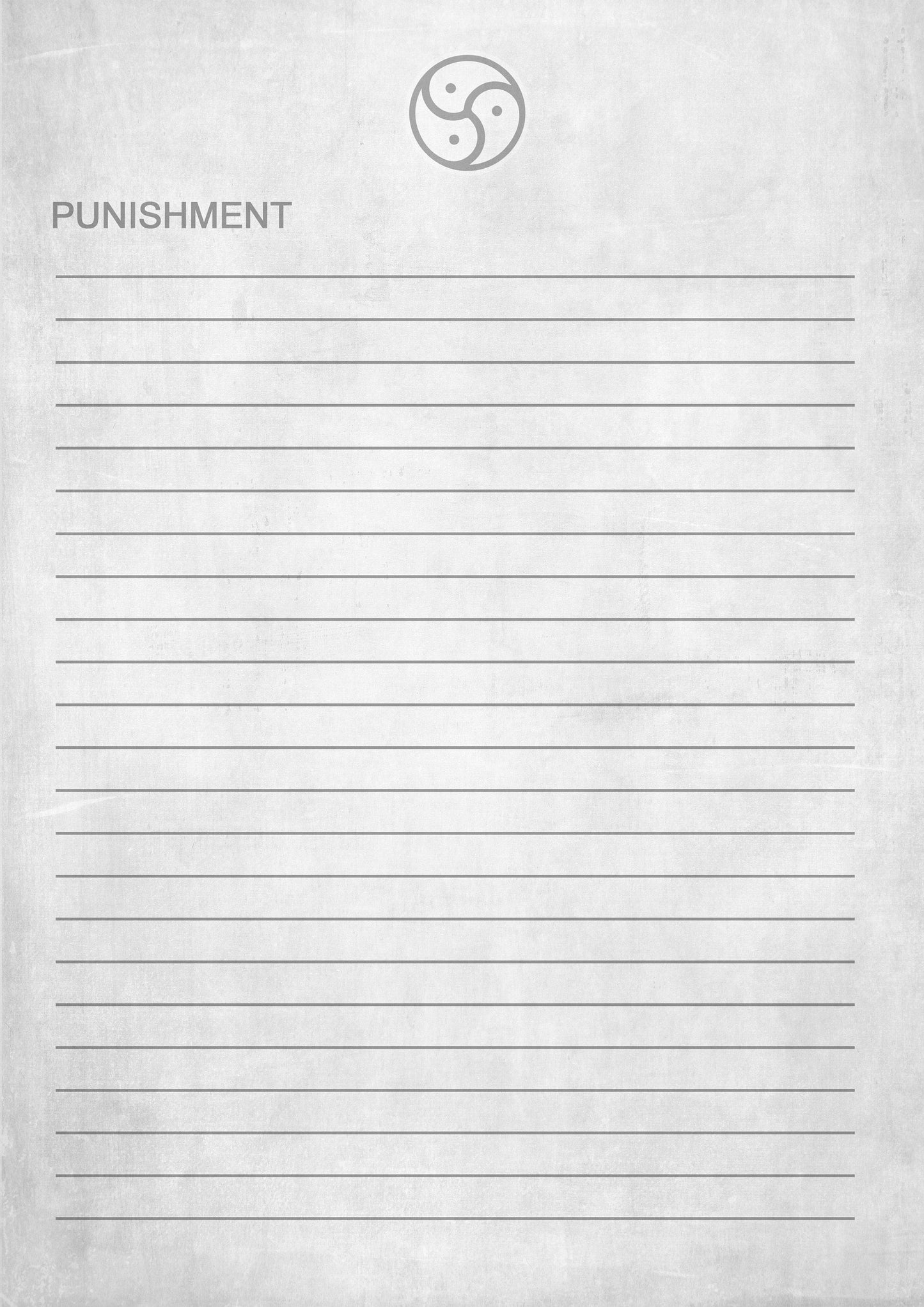 Kink Punishment A4 Paper template for printing