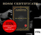 Bespoke Kink Certificate "Dark Whiskey"