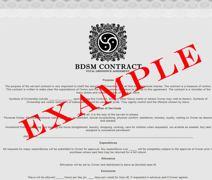 BDSM Contract Vintage Shapes