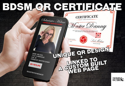 Kink QR LINK Certificate + Link to Custom Webpage or url, truly unique