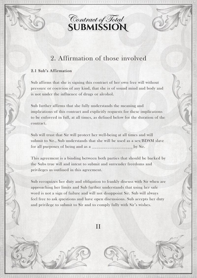 BDSM Contract Vintage Masterpiece