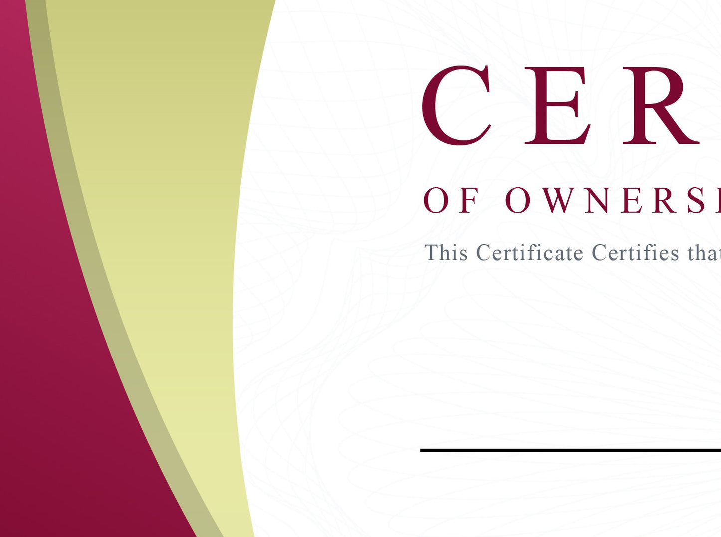 Kink Ownership Certificate Kink Modern Print & Sign Yourself Version | PDF (Printable)