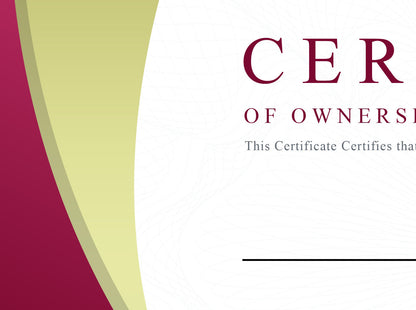 Kink Ownership Certificate Kink Modern Print & Sign Yourself Version | PDF (Printable)