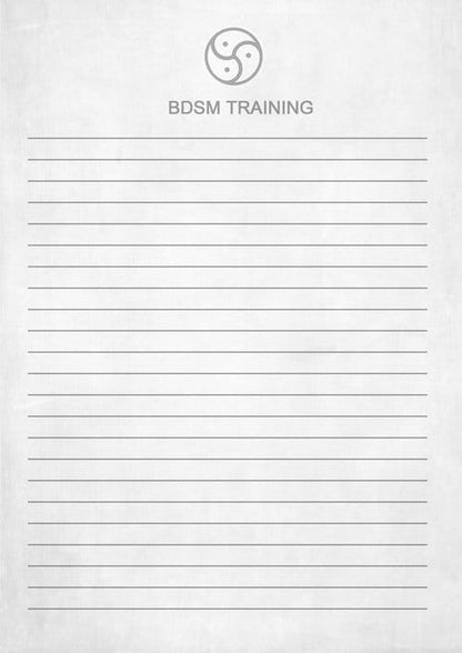 Kink A4 Kink Training Writing Paper (Lined)