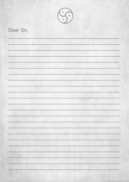 Kink A4 "Dear Sir" A4 Writing Paper (Lined)