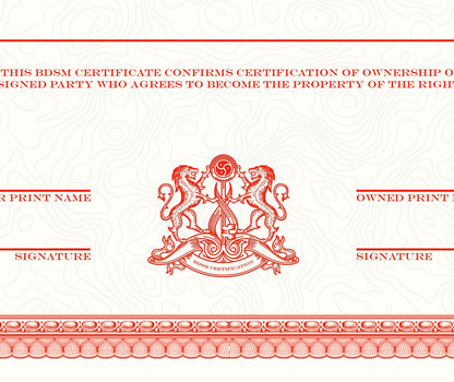 Kink Ownership Certificate Kink Print & Sign Yourself Version London Style | PDF (Printable)