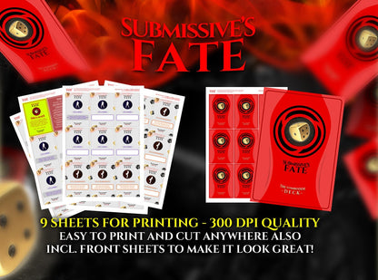 Kinky CARD GAME "Submissive's Fate - Forbidden Deck" Kink Sexy Hen Party