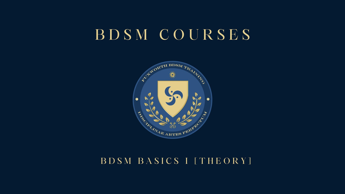 Kink Coursebook Submissive Basics I [Theory]