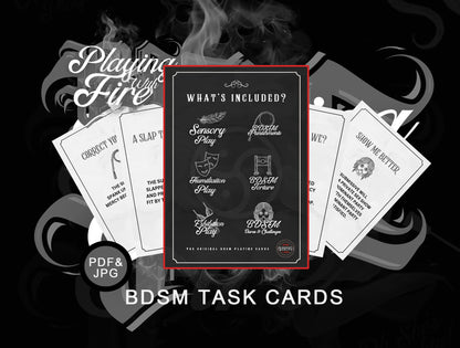 Kinky GAME "Playing With Fire" Sub Task Cards