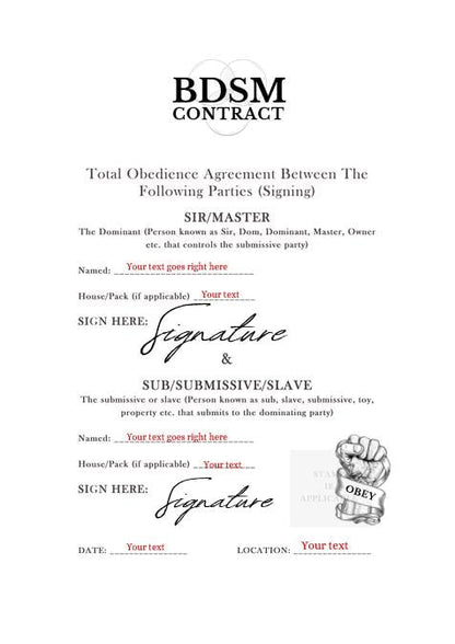 BDSM Contract Cold War